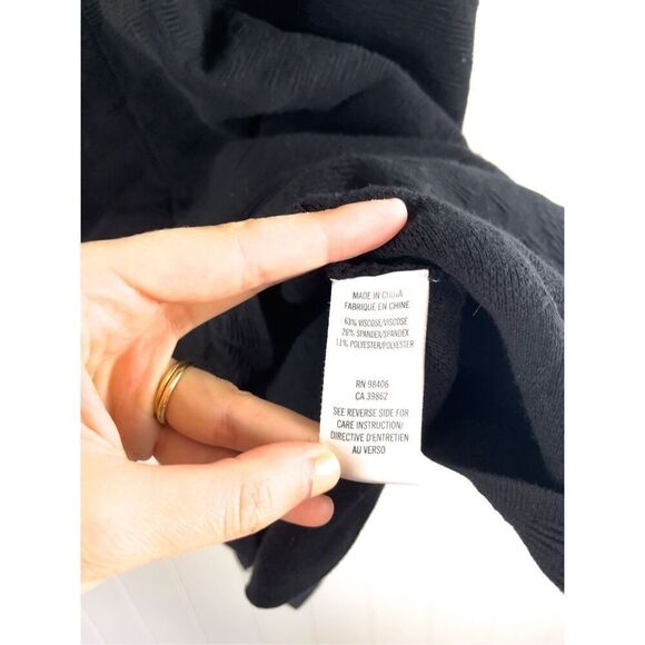 Theory Nikayla Mega Black‎ Tank Fit and Flare Texture Dress Size Small $235 - Picture 9 of 12